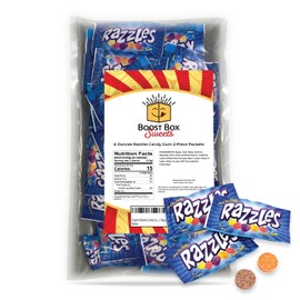Original Razzles Candy Gum 2-Piece Packets Assorted Fruit Flavors 6 Oz. Bag (Approx. 50 Count)