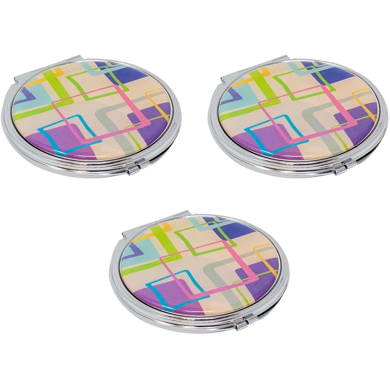 Stephanie Imports Set of 3 Double Sided Magnifying Compact Slim