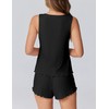 Ekouaer 2 Pieces Womens Tank Top Pajamas Set Soft Sleepwear