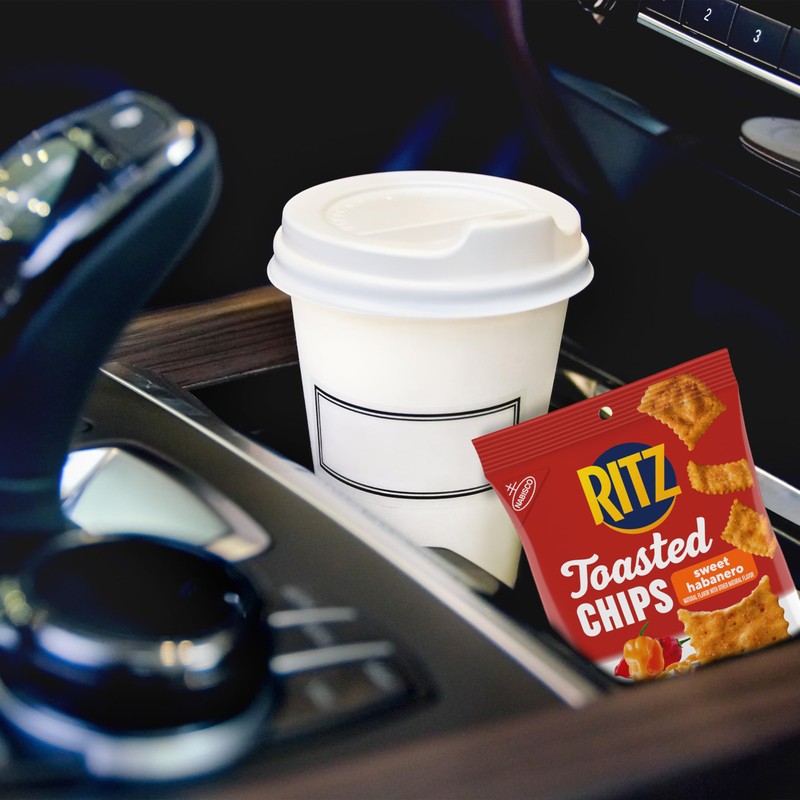 RITZ Toasted Chips Sweet Habanero Crackers, 12 Snack Packs