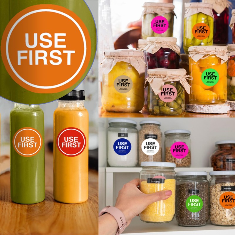 Hybsk USE First Stickers Restaurant Food Service FIFO Label 1.5