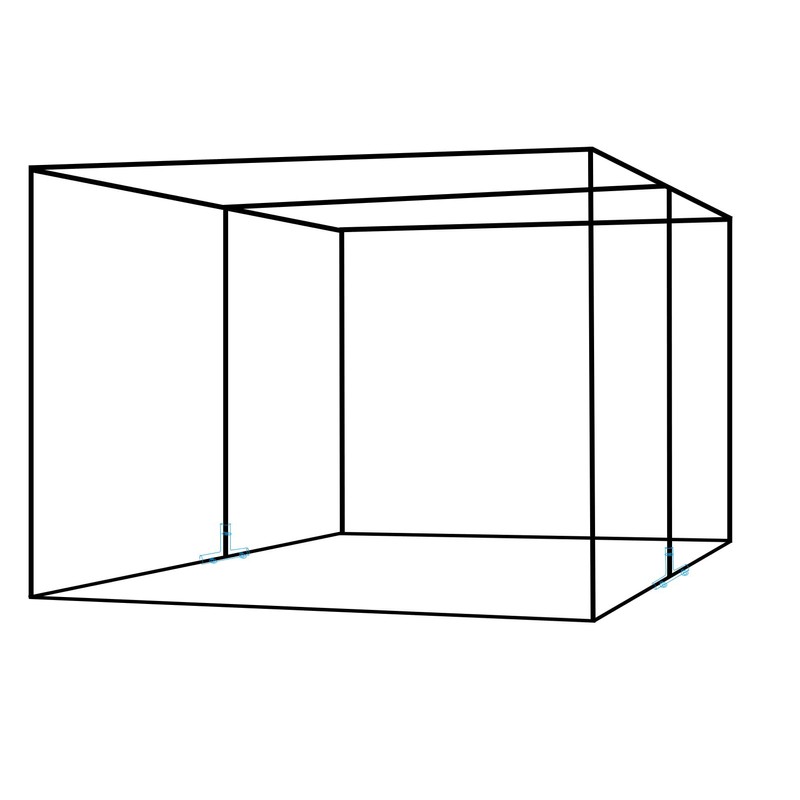 Aoneky 2pcs 3 Way T Shaped 2'' Corner Canopy Fitting