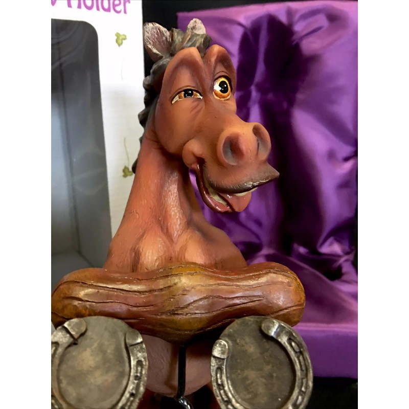 Direct Connection Horse Wine Corkscrew Holder 9" Eyeglasses Business Cards