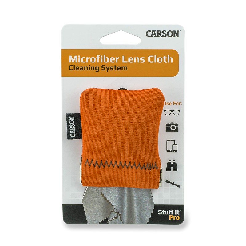 Carson Stuff-It Microfiber Cleaning Cloths for Eyeglasses, Smartphones, Tablets, Cameras,