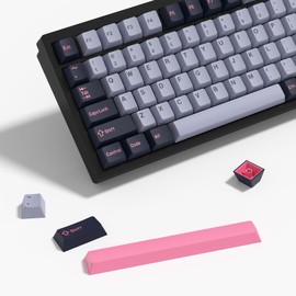 KBDiy 8008 PBT - Juego de teclas de doble disparo, 176 teclas, retro, color azul, personalizable, 60% de perfil cerezo para teclado mecánico 61/64/68/84/87/100/104/108