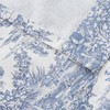 Victoria Park Toile Tie-Up Valence Window Curtain, Blue