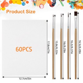 60 Sheets Watercolour Paper 300 g/m², 5 x 7 Inch Watercolour Paper, Painting Paper Watercolour, Watercolour Gouache Paper, Watercolour Pad, Watercolour Postcards Cards for Children, Students,