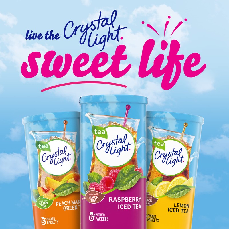 Crystal Light Sugar-Free Raspberry Iced Tea Naturally Flavored Powdered Drink