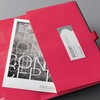 Sigel Hardcover Graph Notebook with Stylish Red Elastic Closure, Black,