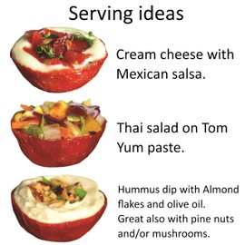 The Original Dried Cherry Tomato Cups - For Stuffing. Great For Quickly Prepare Unique Delicious Bite Size Appetizers And Side Dishes. No Preservatives, No Additives. Air Dried Cherry Tomato Halves In Cup Shape.