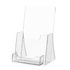 Acrylic Trifold Holder with 3.5" x 2" Pocket Caddy Holds