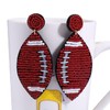 Beaded Football Earrings for Women Basketball Softball Baskball Bead Dangly