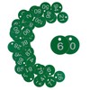 Green Plastic Engraved Number Plates without Key Rings 1-50