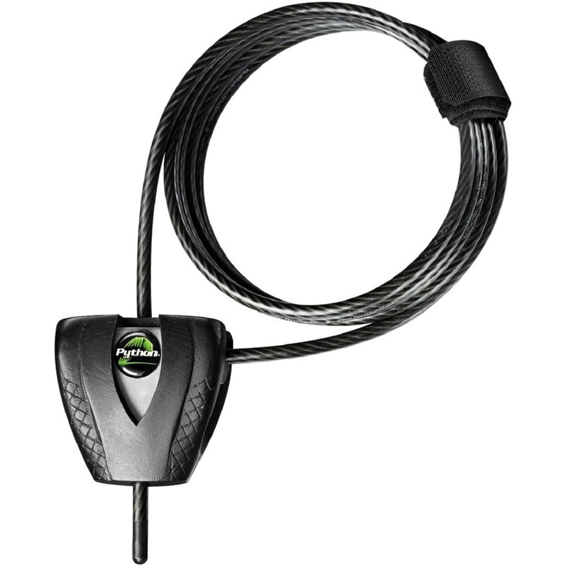 Master Lock Black Python Bike Lock with Key, Adjustable Metal