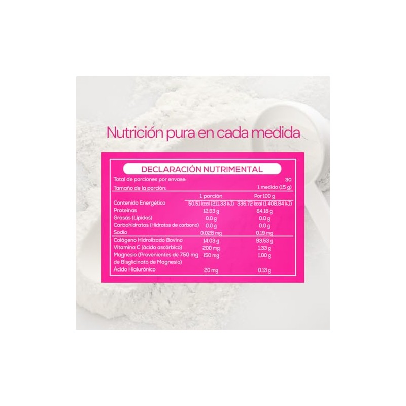 Caro Fit Colágeno Hidrolizado Sabor 450 Grass Fed Genu Por