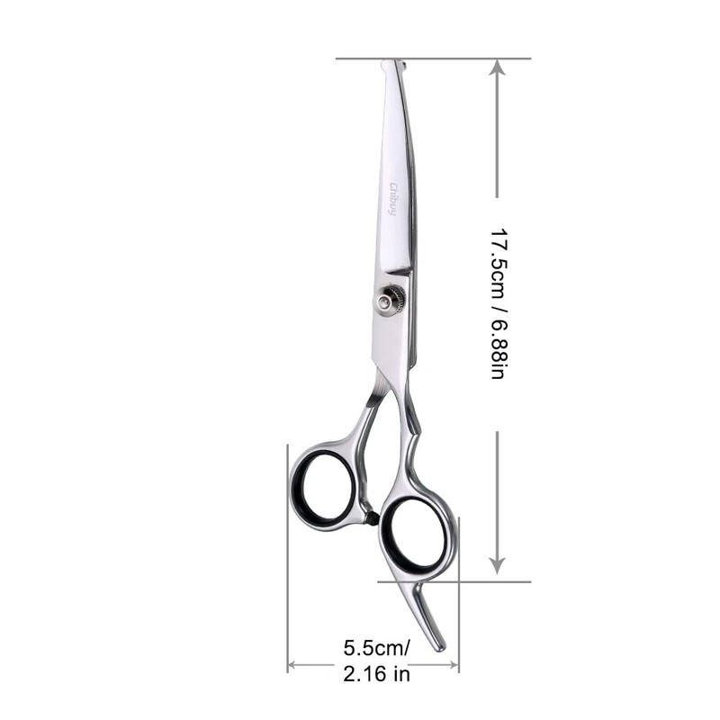 Chibuy Curved dog grooming scissors with Round Tips, Pet Shear