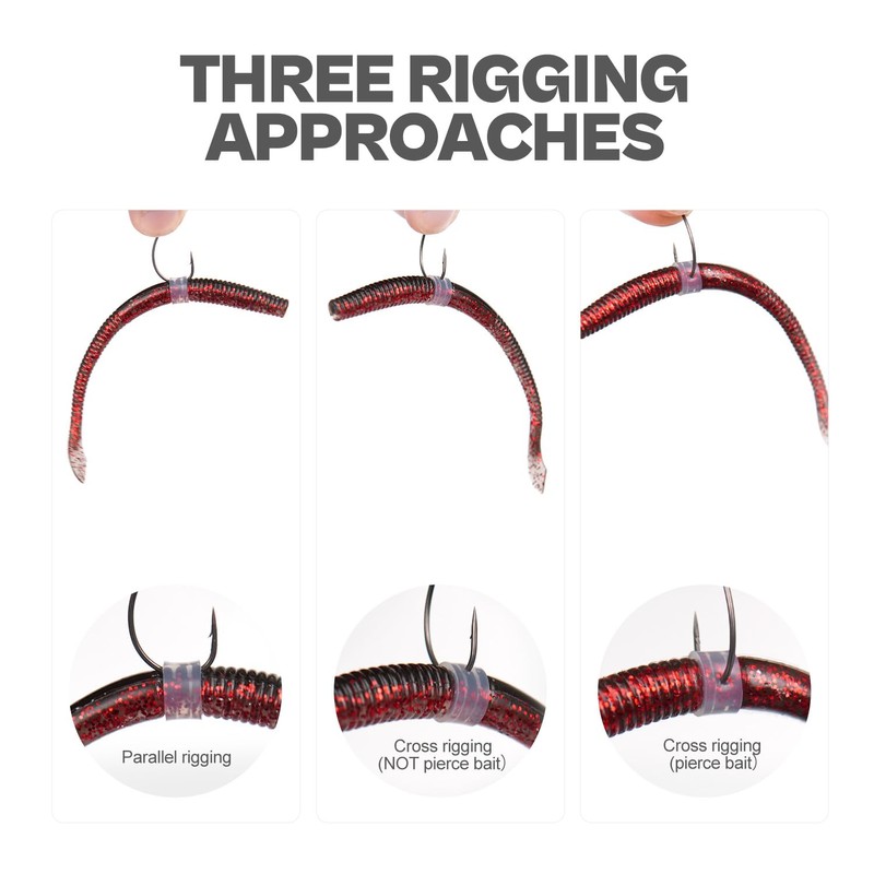 Wacky Worm O-Rings (180/150/120 Packs) – Heavy-Duty Silicone Senko Bait