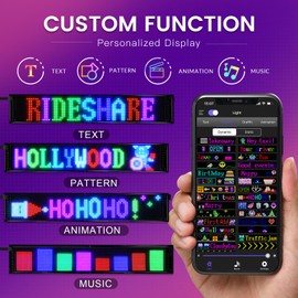 VDIKKS LED Sign for Business Programmable FPCB Flexible Matrix Panel Animation Text Message Scrolling Storefront Advertise Slogan Door Sign for Shop, Bar, Party, Festival 26.8x4.7inch