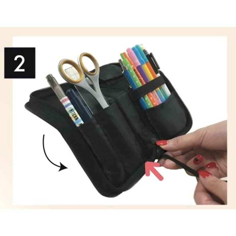 Kamio Japan Pencil Case, Shuppa Pen Case, khaki