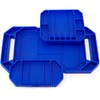 Aocoom 3pcs Large Non-Slip Flexible Tool Tray, Tool Mat, Tool Organizer, Tool Storage, Tool Holder, Grip Mats, No Magnets (Blue)