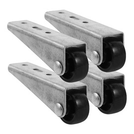 Operitacx Furniture Casters 4pcs Nylon Small Wheels Silent Swivel Casters Smooth Glide Heavy Duty Side Mount for Hardwood Floors