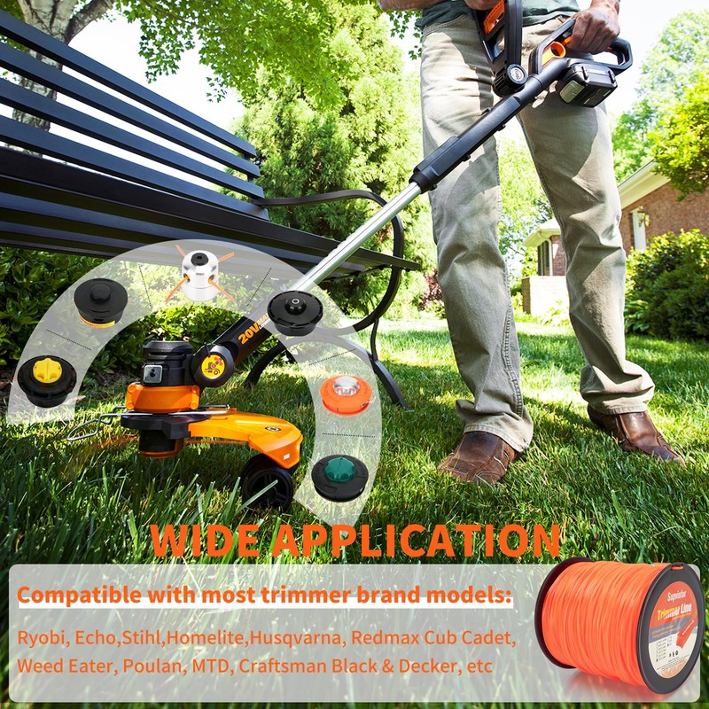 155 Trimmer Line Heavy Duty Square, 155 Weed Eater String,