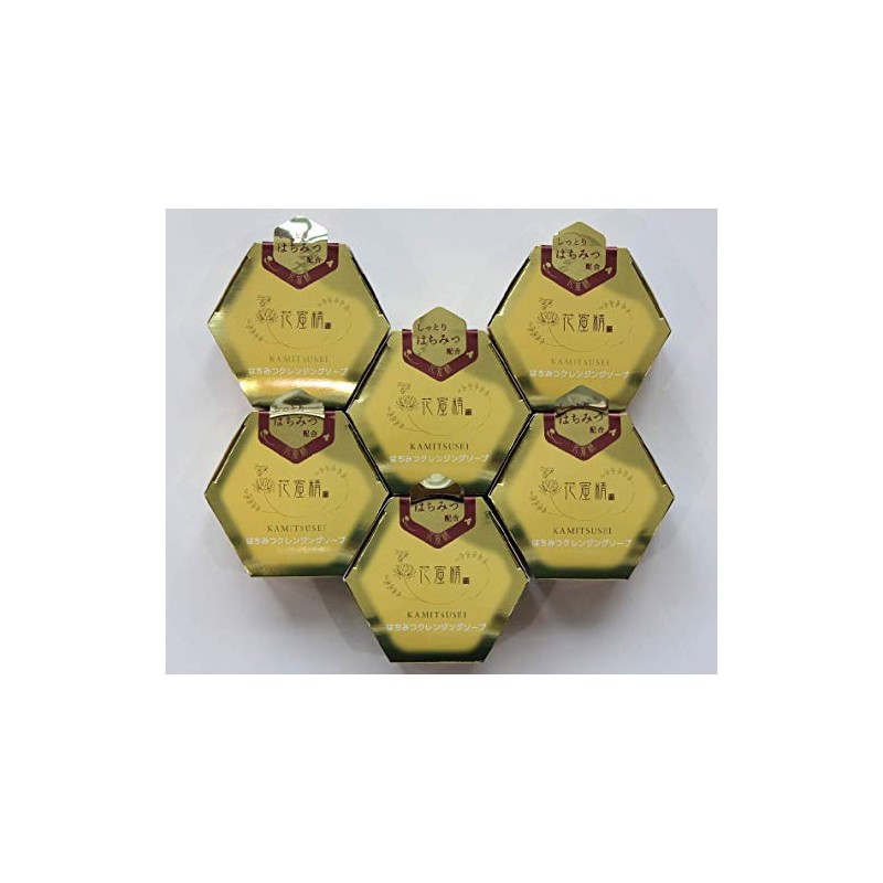 Hanamitsusei Honey Cleansing Soap, 3.2 oz (85 g) x 6