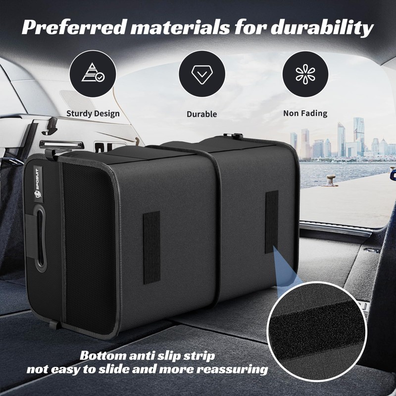 Sposuit Trunk Organizer for Car - 70L Collapsible Car Storage