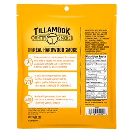 Tillamook Beef Jerky, Country Smoker Zero Sugar Ready to Eat Keto Snack, Low Carb, High Protein, Gluten Free, Teriyaki, 2.2 Ounce
