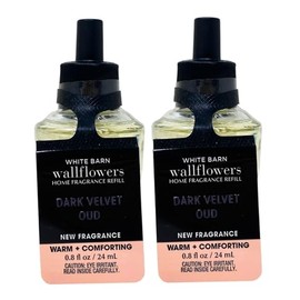 Bath and Body Work Dark Velvet Oud 2 Pack Wallflowers Home Fragrance Refills Bulbs - 0.8 fl oz / 24 mL each