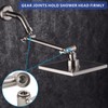 Voolan 11 Inch Shower Extension Arm with Lock Joints, Adjustable