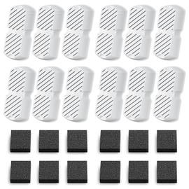 Pet Water Fountain Replacement Filters, 12 Pack with 6 Filters and 6 Sponges, for Large Dogs (24)