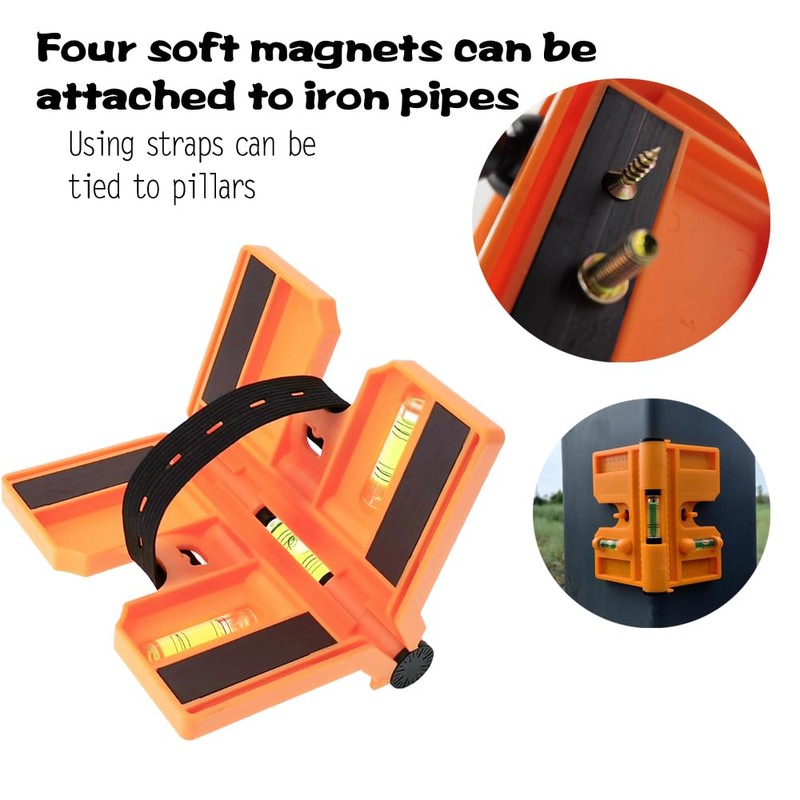 270 ° Foldable Column Level with Vertical Soft Magnet for