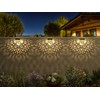 Gardsee Solar Fence Lights 6 Pack Solar Deck Lights Waterproof