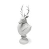 HomeRoots White Resin Suited Deer Bust Decor Piece