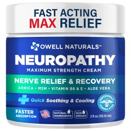 OWELL NATURALS Neuropathy Cream Extra Strength Nerve Relief Cream for Foot, H...