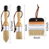 3 Pieces Chalk and Wax Paint Brushes Oval Brush for