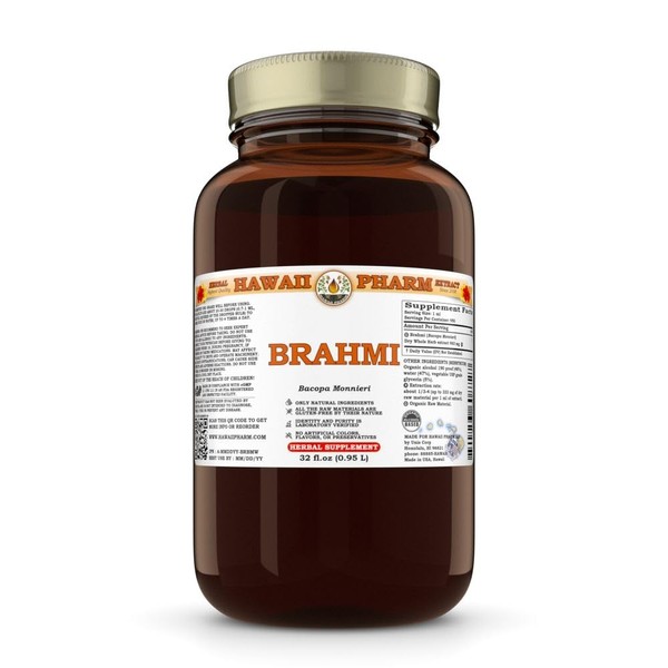 Hawaii Pharm Brahmi Extract, Tincture for Cognitive Function and Memory,
