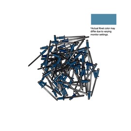 EAGLE 1: Stainless steel Rivets 1/8" x 1/4" (#43) (100, Hawaiian Blue)