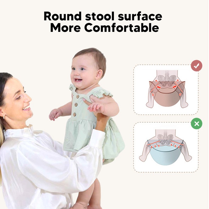 Baby Carrier with Hip Seat Adjustable Strap Ergonomic Breathable Mesh