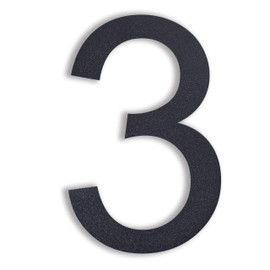 nanlyiau House Number 8 Inch Stainless Steel House Number Black House Numbers, Weather and Corrosion Resistant Floating Effect Easy Installation (Arial Black 8 in 3)