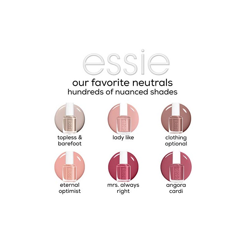 Esmalte de uñas Essie, neutrales, grises y marrones