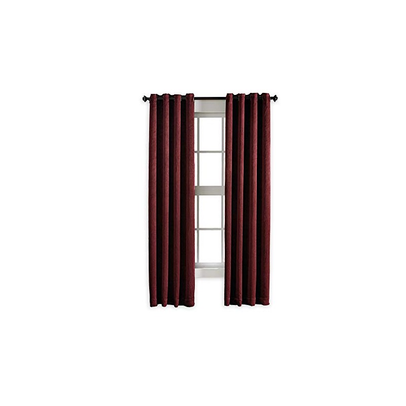 Curtainworks 1Q806303WN Lenox Grommet Curtain Panel, 50 by 132", Wine