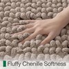 LUMI Chenille Bath Mat 40 x 60 cm, Non-Slip Absorbent
