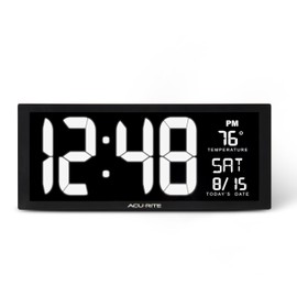 AcuRite 75159M 14.5" Large White LED Digital Clock Inch