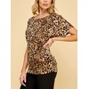 MBJ WT817 Womens Dolman Drape Top with Side Shirring M