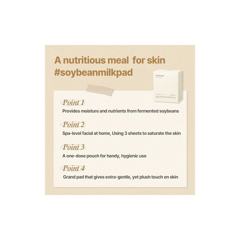 Soybean Milk Pad - 3-in-1 Milky Toner Pad for Glass