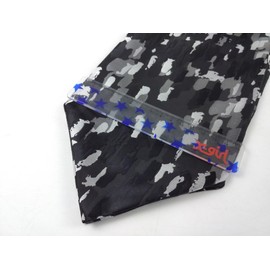 F NODE Ascot Tie Men's Scarf Oriental Asian Italian, Italian Geometric Black