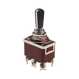 Create idea Momentary Rocker Toggle Switch Black PC Wear-Resistant Handle Electrical Switch 3 Position 6 Pin ON/Off/ON Switch for AC 250V15A/125V20A Circuits Operation TEN-A-6310BK-A203