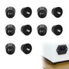 Rubber Foot Bumpers, Set of 10, Black, Cushions, Rubber Soles,